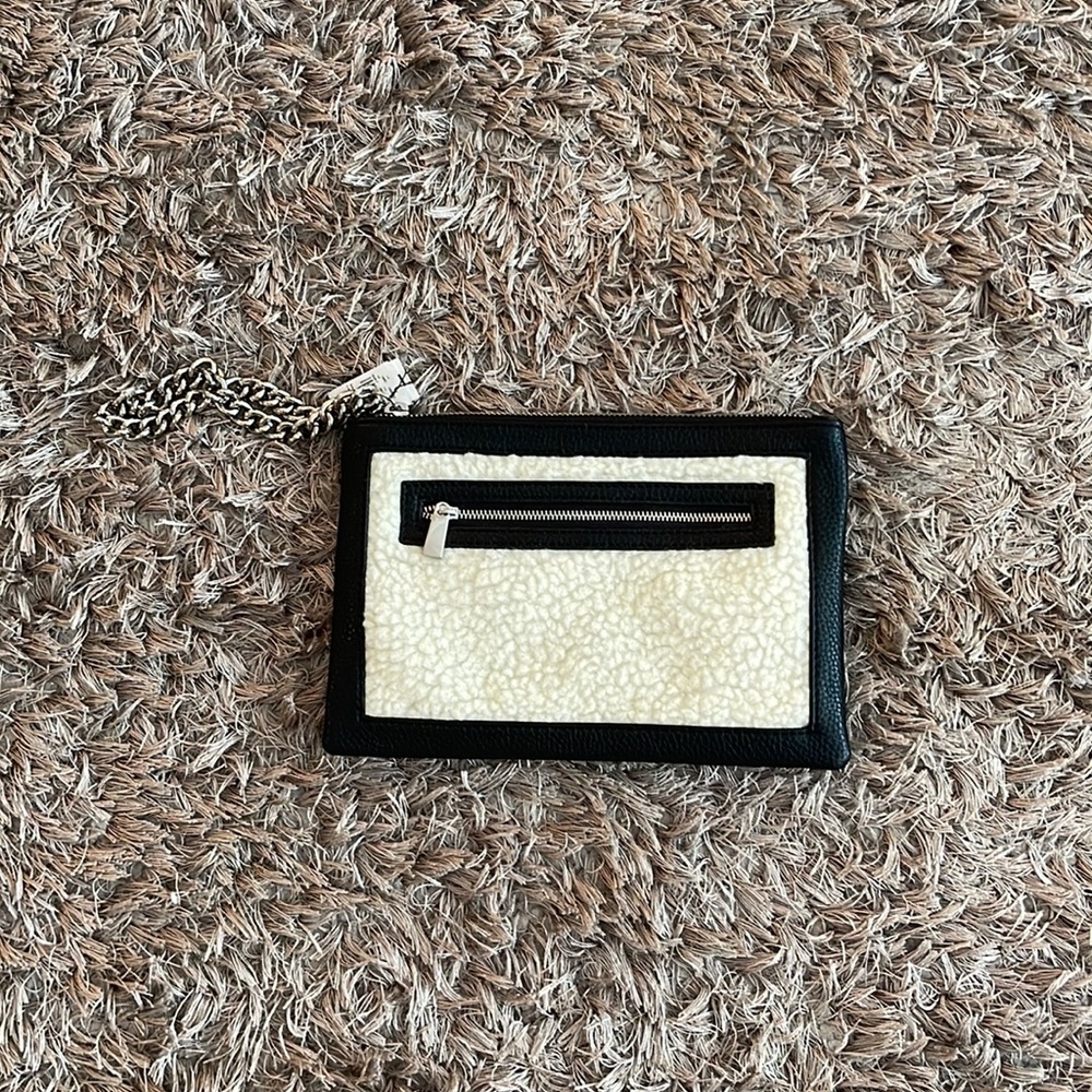 Express Leather Fur Wristlet